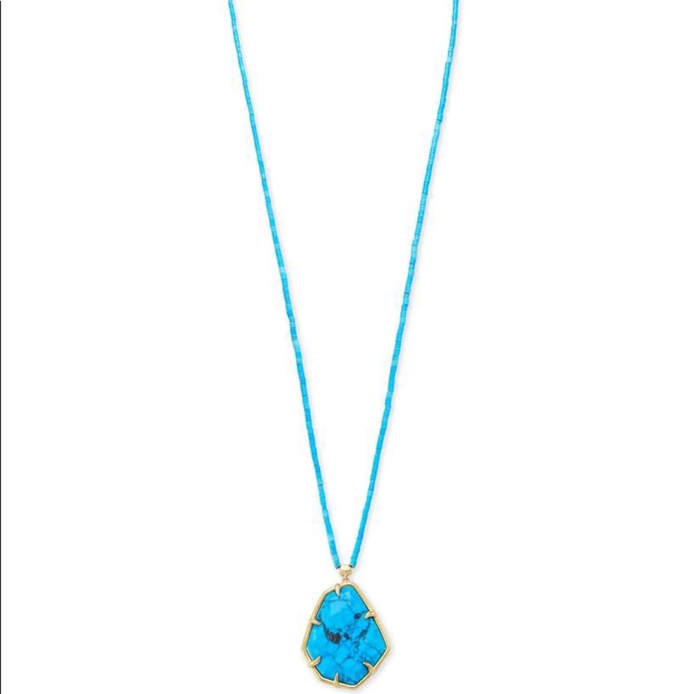 NWT Kendra Scott Beatrix Necklace Aqua